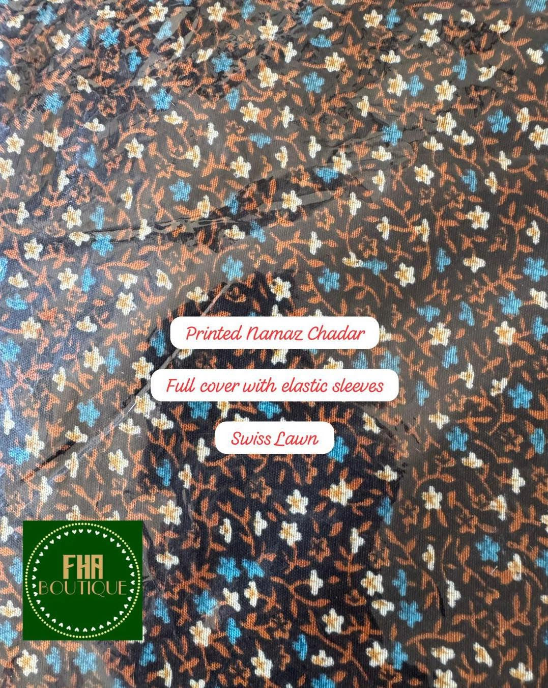 Printed Namaz Chadar | Full Coverage Prayer Clothing with Sleeves