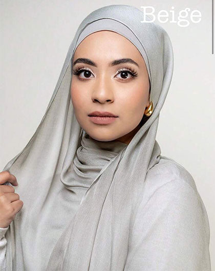 Premium Modal Hijab - Beige image
