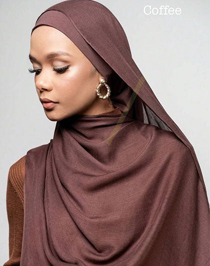 Premium Modal Hijab - Coffee image