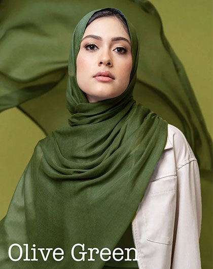 Premium Modal Hijab - Green image