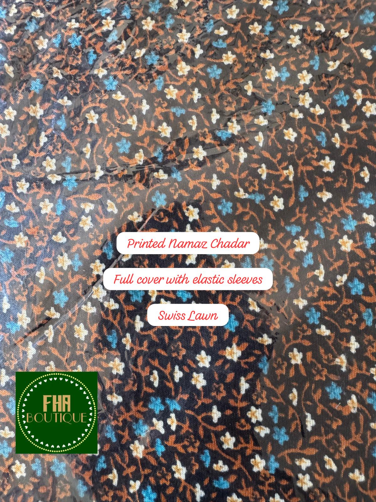 Printed Namaz Chadar | Full Coverage Prayer Clothing with Sleeves