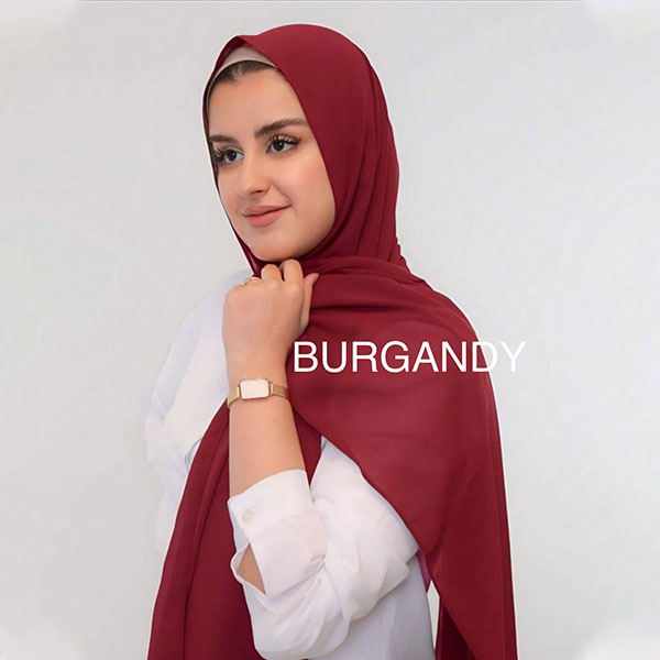 Chiffon Hijab - Burgandy image