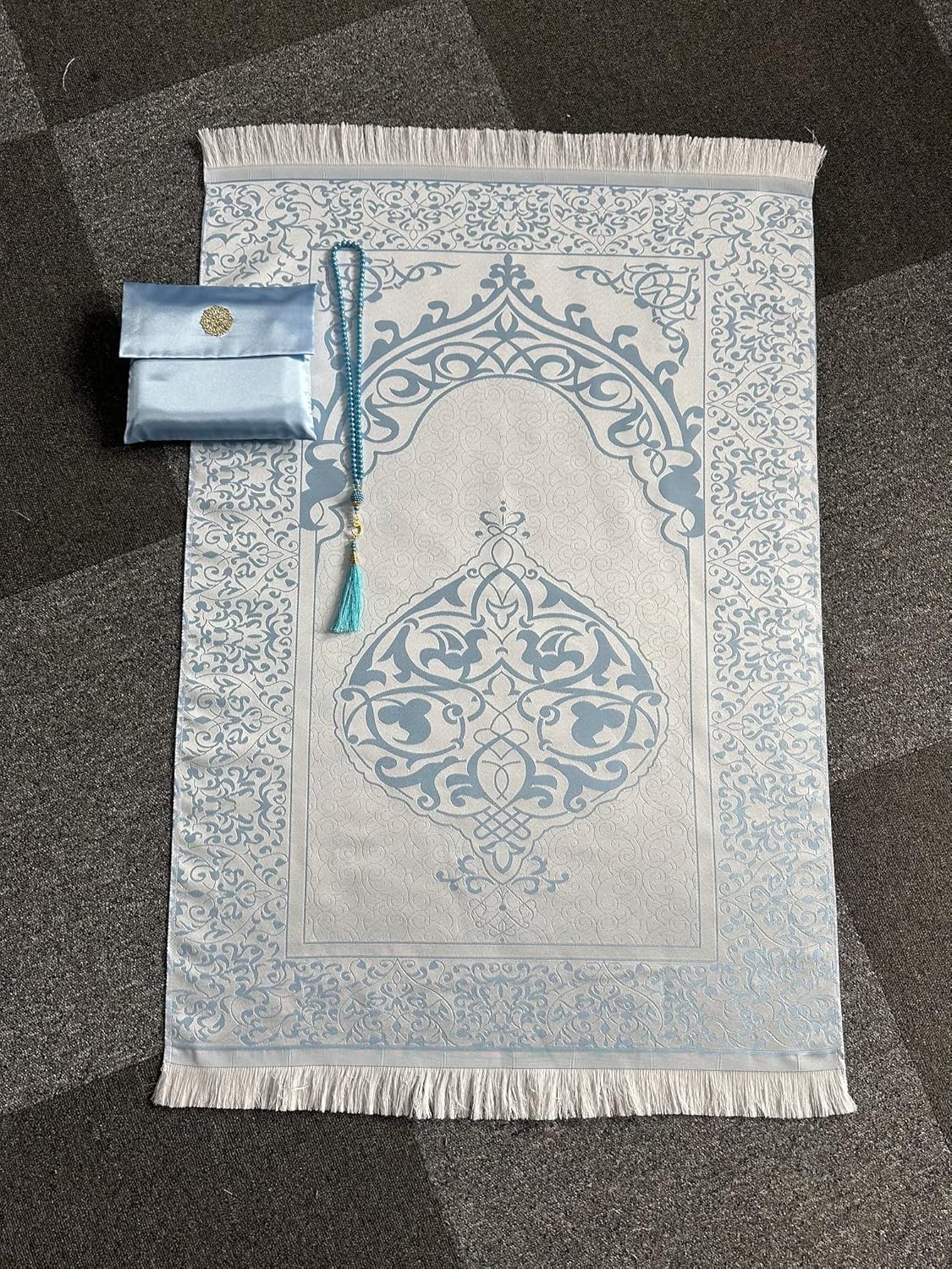 Pocket Prayer Mat with Bag and Beads