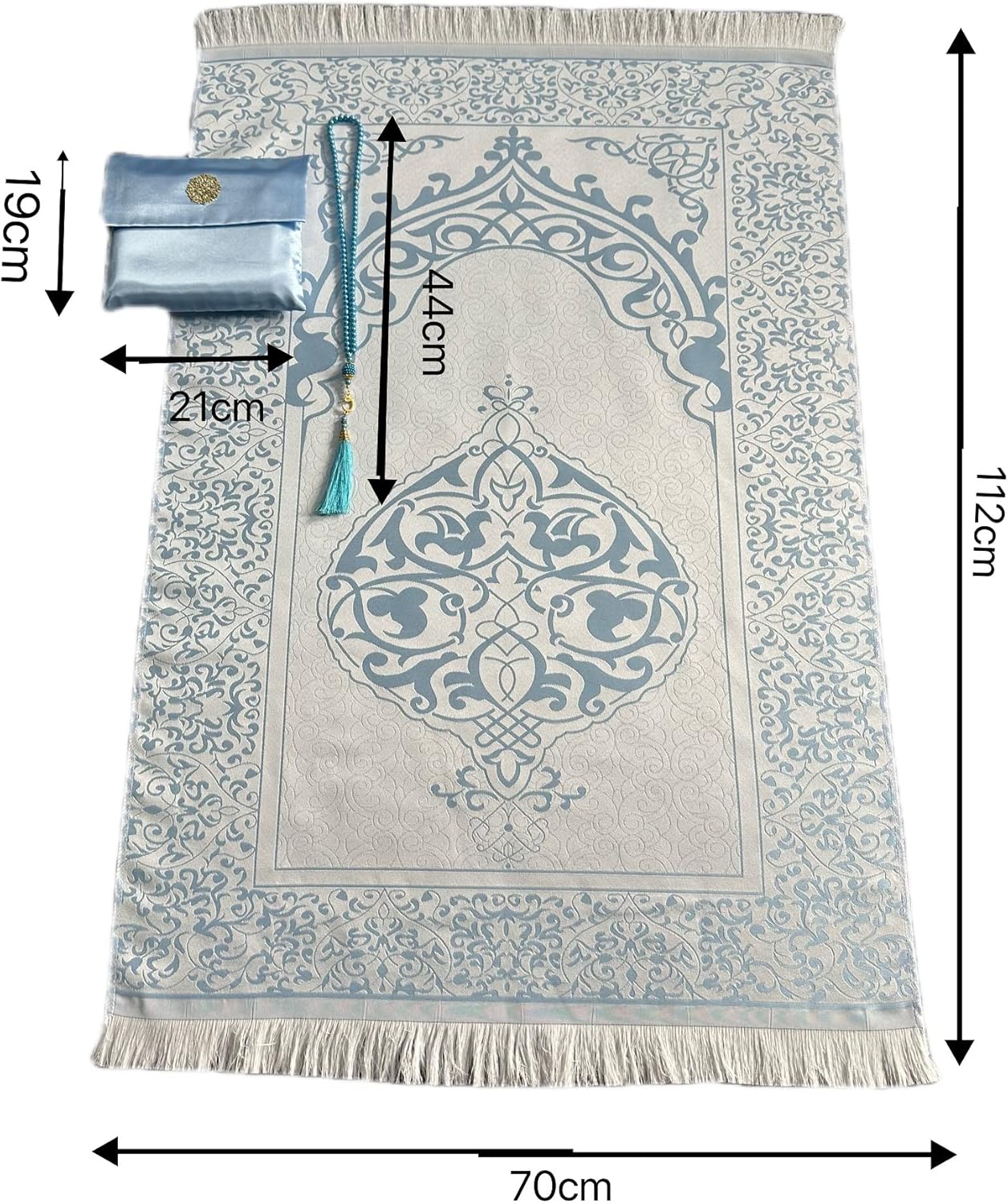 Pocket Prayer Mat with Bag and Beads