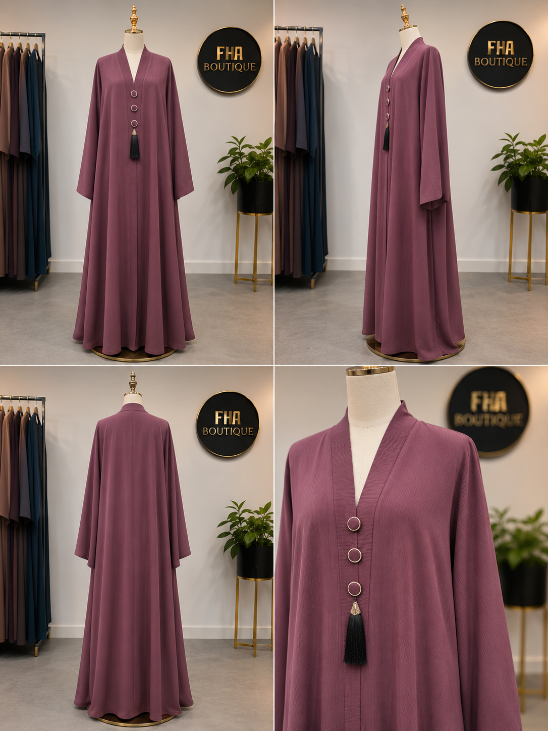 Closed Buttoned Abaya