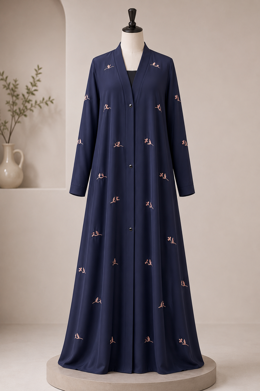 Floral Embroidered Abaya