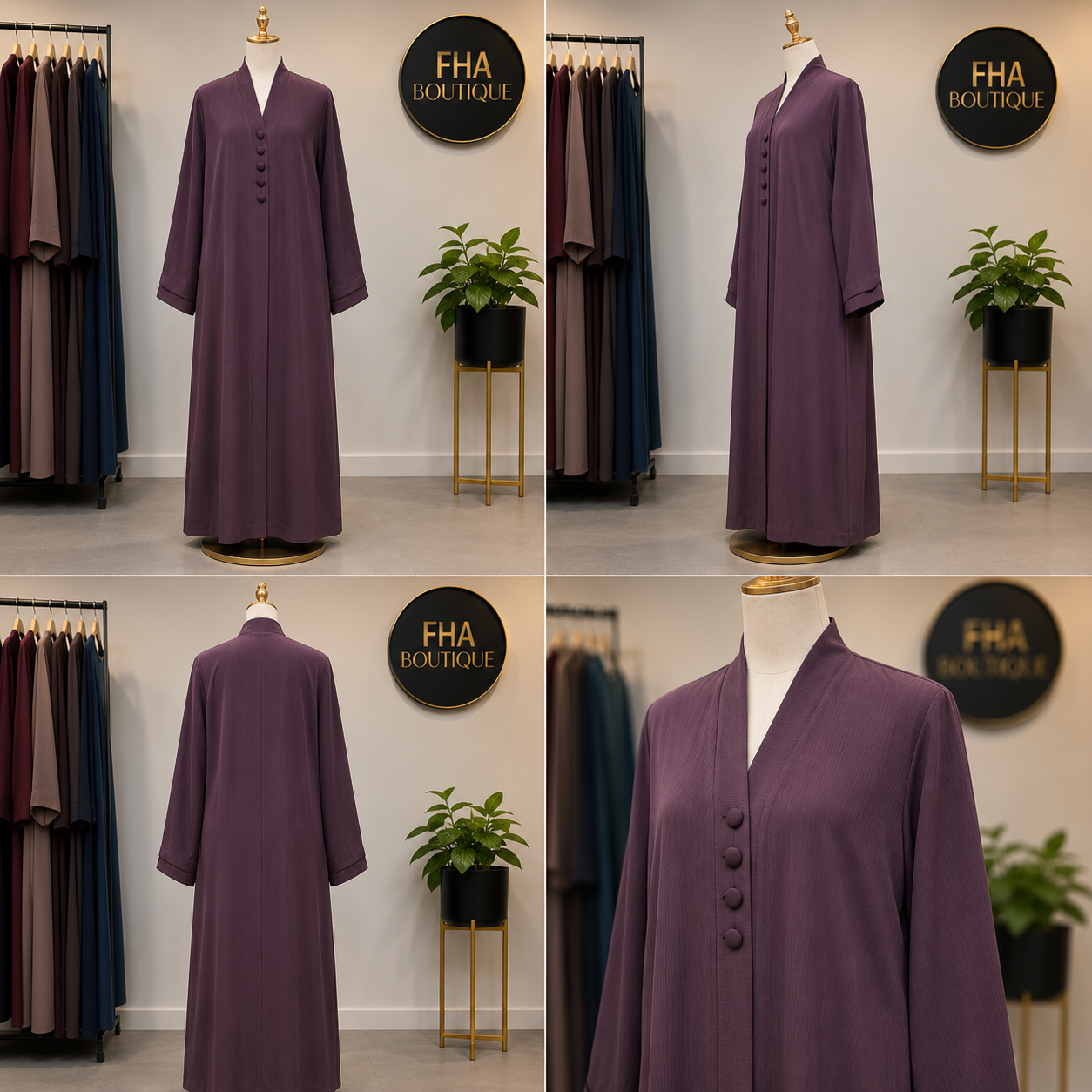 Closed Buttoned Abaya