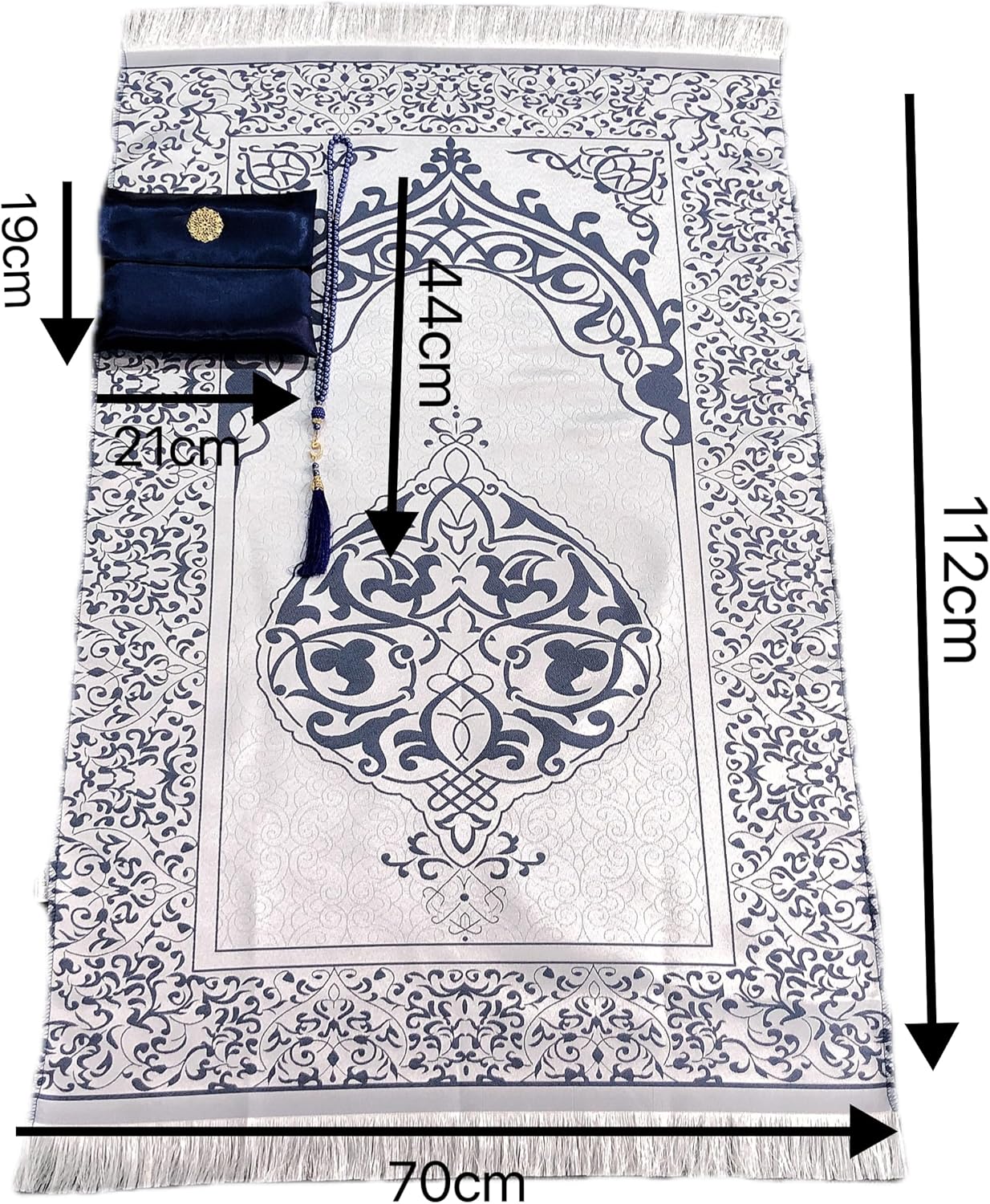 Pocket Prayer Mat with Bag and Beads