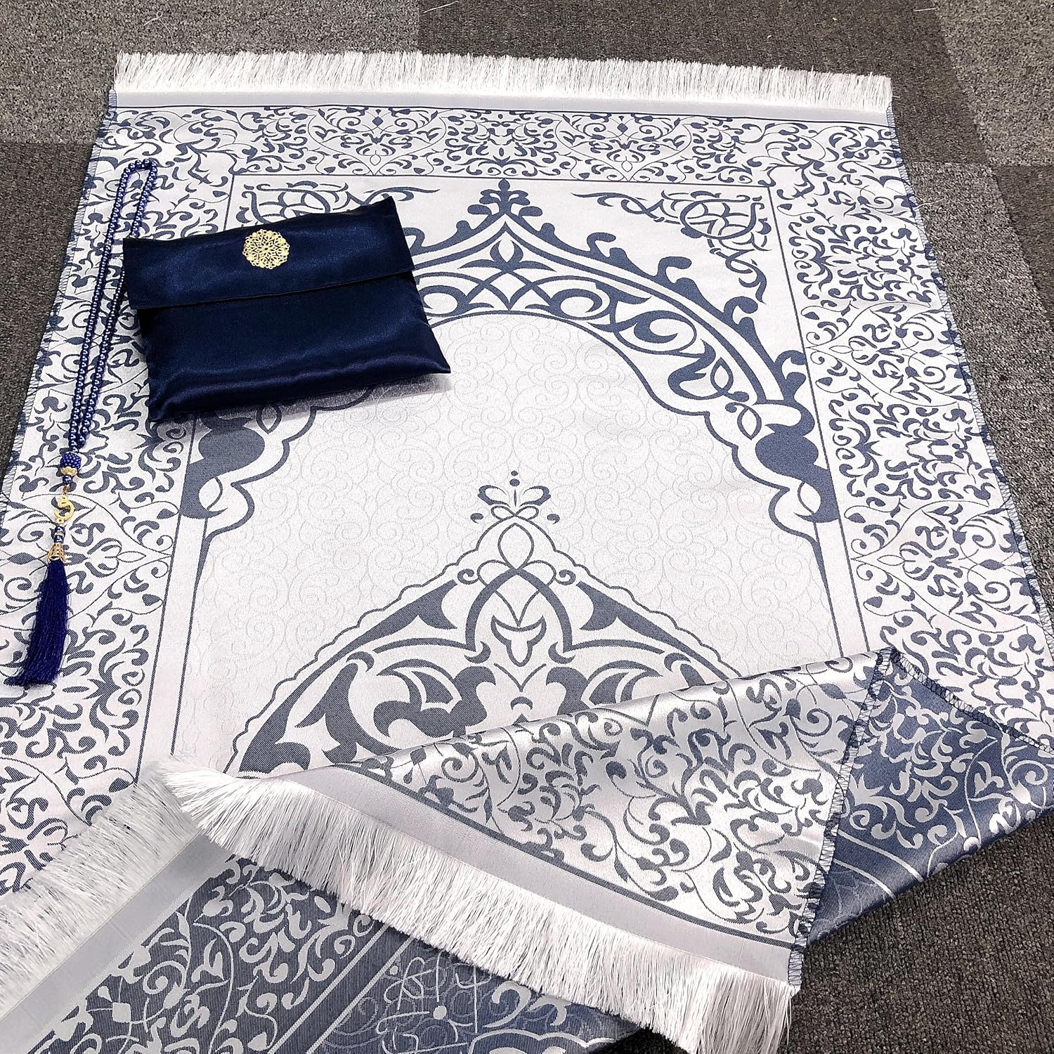 Pocket Prayer Mat with Bag and Beads
