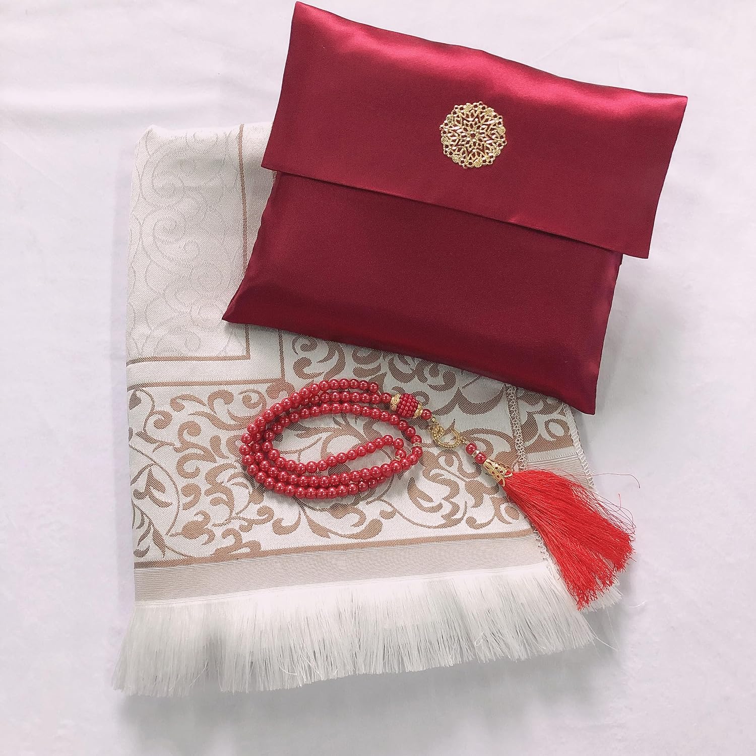 Pocket Prayer Mat with Bag and Beads