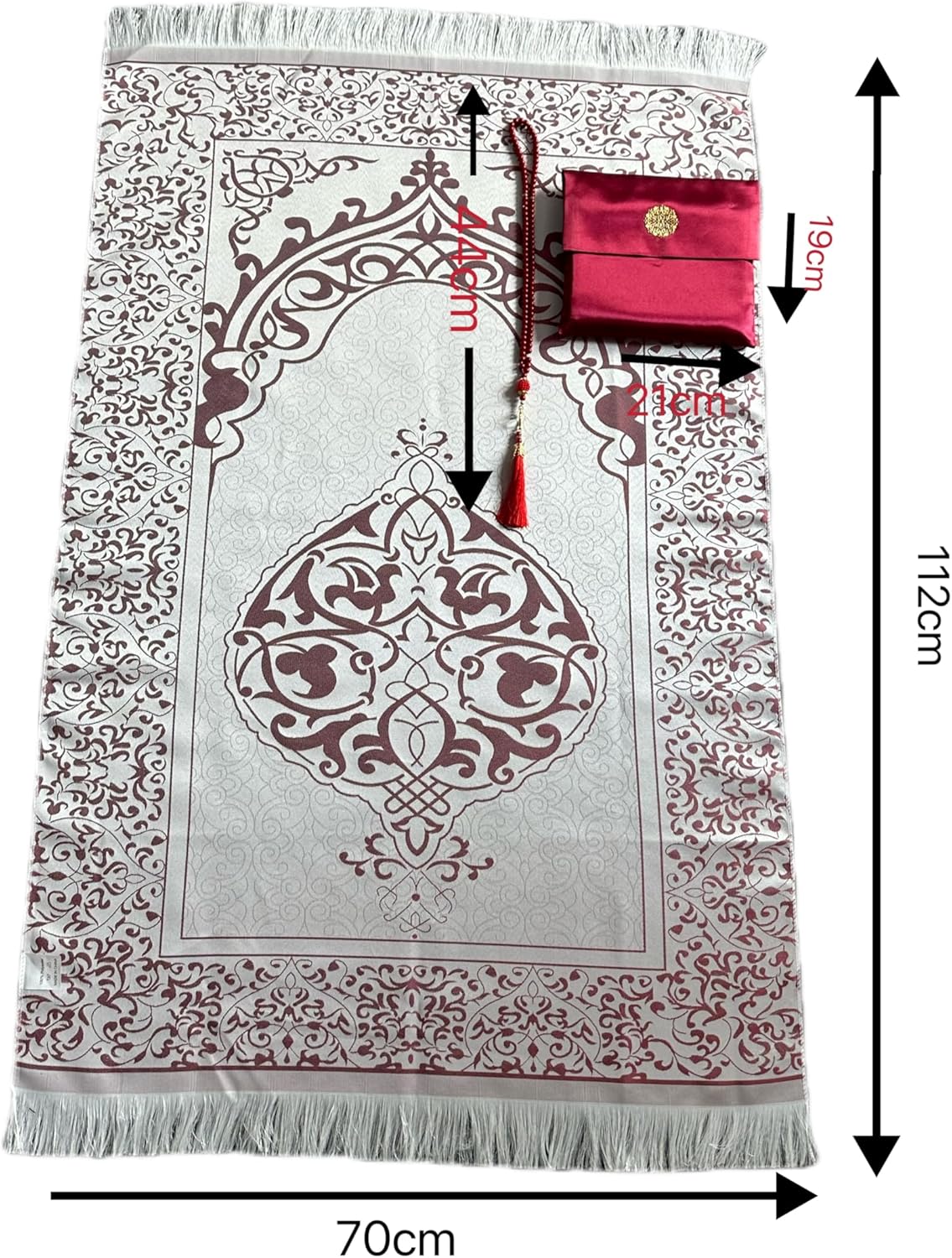 Pocket Prayer Mat with Bag and Beads